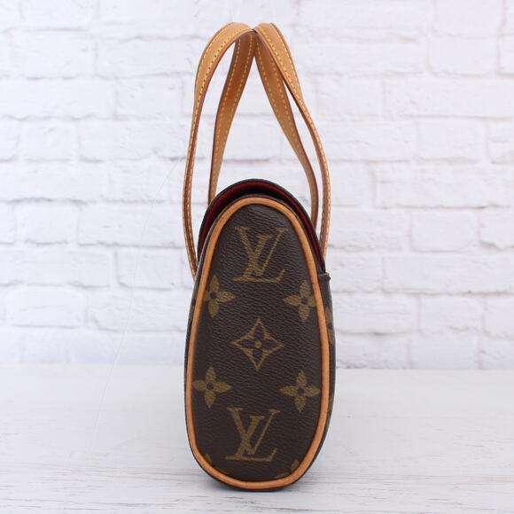 Louis Vuitton Sonatine Monogram Leather Satchel Handbag Brown - Picture 6 of 12